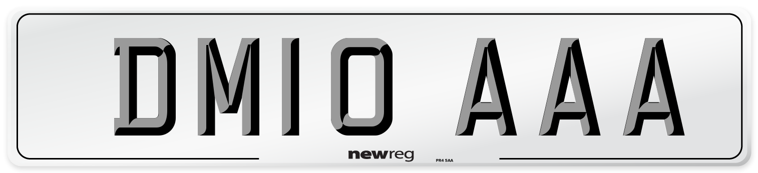 DM10 AAA Number Plate from New Reg